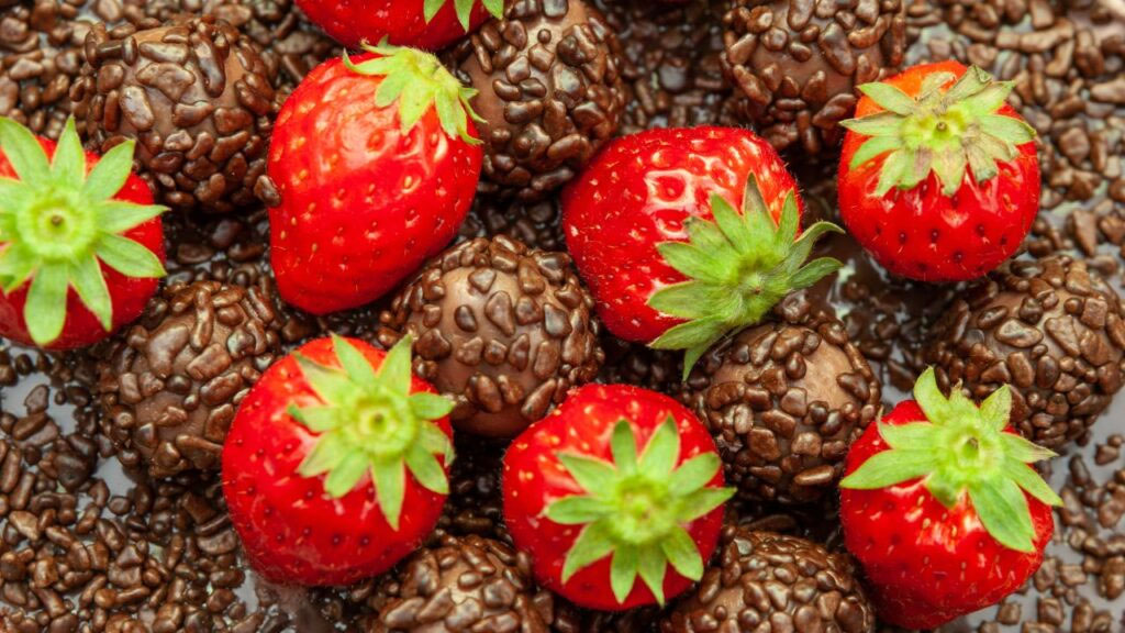 Brigadeiros de morango
