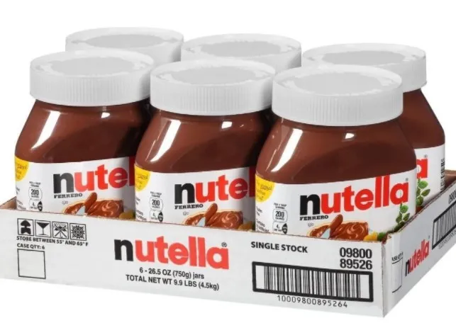 Kit 6 Nutella 650g